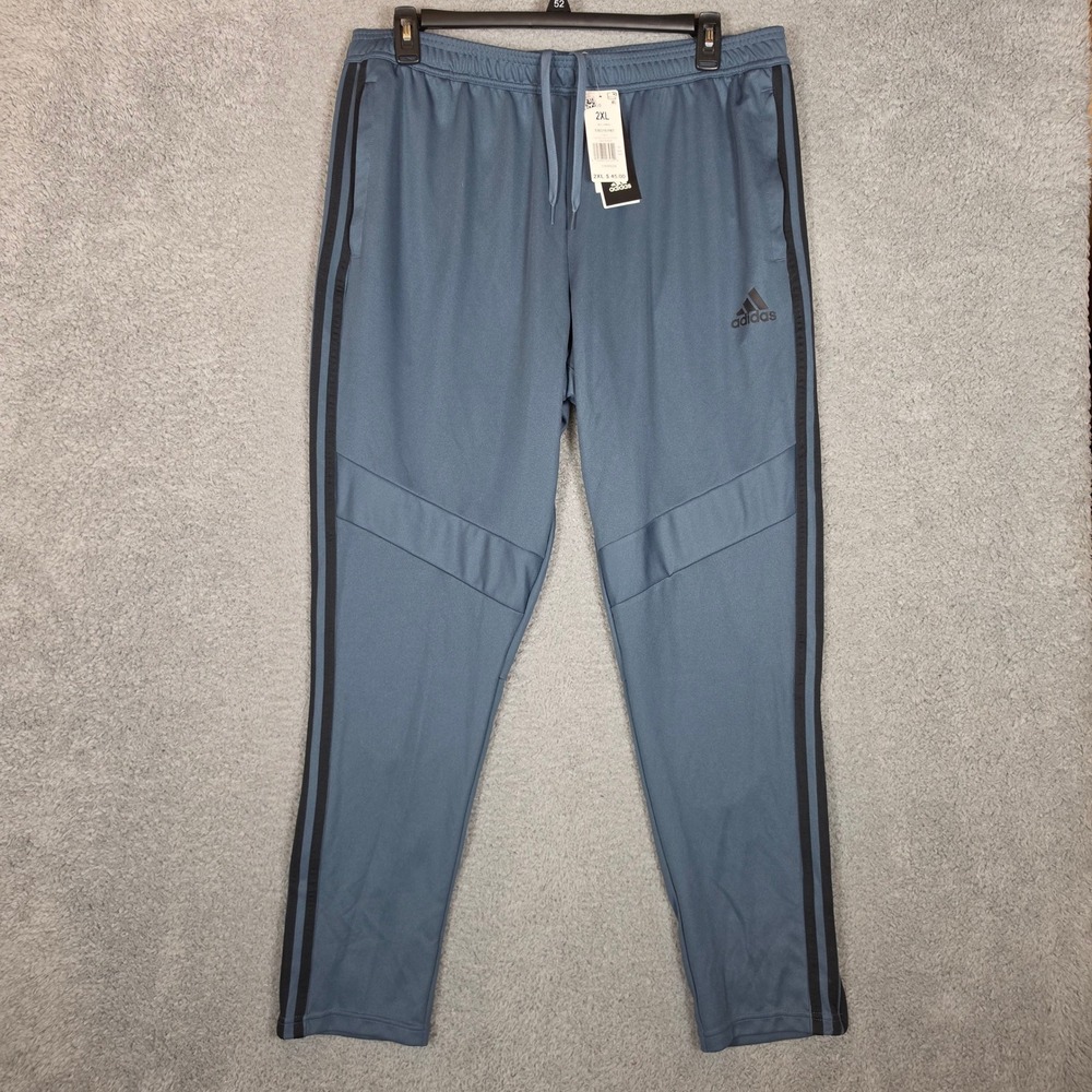 Adidas Track Pants Mens 2XL Tiro 19 Legacy Blue Track Soccer Training Gym NEW - Picture 3 of 11